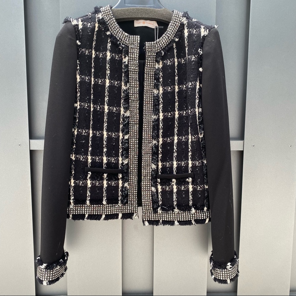 NWT Tory Burch tweed jacket 0